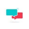 Empty chat bubbles icon vector, sms or chatting symbol