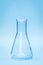 Empty chemistry Erlenmeyer flask