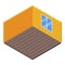 Empty childrens room icon, isometric style