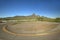 Empty circular drive in the desert near Picacho Peak State Park, AZ