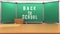 Empty Class in school lesson back to school background 3d render