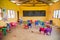 empty classroom in kenyan school during break time