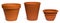 Empty clay plant pots