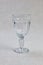 Empty and clean vintage faceted wine glass