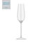 Empty clear champagne flute template. Vector mockup