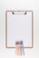 Empty clip board with copy space mock up template