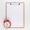 Empty clip board with copy space mock up template