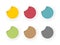 Empty colored stickers set icon with shadow