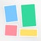 Empty colorful scrapbook papers set