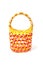 Empty Colorful Wicker Basket (hand made)