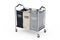 Empty Compartiments Laundry Clothing Separation Trolley Cart Room Service Tool and Equipment. 3d Rendering