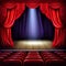 Empty concert hall stage realistic vector