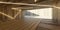 empty concrete industrial basement hall futuristic design 3d render illustration