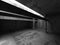 Empty concrete room. Industrial architecture background