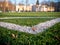 An empty corner of an amateur football field