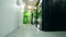 Empty corridors of the functioning server room