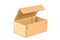 Empty corrugated cardboard Box or brown paper package box open