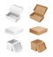 Empty Cosmetic, Medical or Product Boxes Isolated