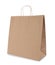 Empty craft paper bag on white. Mockup for design