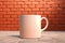 Empty Cup Mockup in Peach fuzz Color