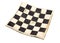 Empty curved ceramic chess board isolated