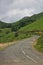 Empty curved road in beautiful green iraty / irati hills