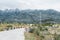 Empty curved road to Mali Halan, Southern Velebit, winding trough rocky mountains