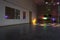 Empty dance hall with colored lights/dance hall