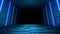 Empty dark room modern futuristic sci fi background