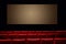 Empty dark theatre auditorium cinema