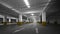 Empty dark underground parking abstract interior