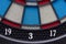 Empty dartboard with numbers 3 19 and 17