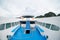Empty deck of a big sea ferry, Thailand