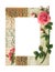 Empty decorative picture frame isolated