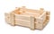 Empty decorative wooden crate