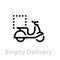 Empty Delivery Bike icon. Editable line vector.