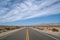 Empty Desert Highway running from California to Arizona