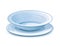 Empty dinner plate with stand