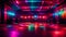 Empty disco hall concert, design, night banner dark effect studio party