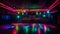 Empty disco hall , design, night banner dark effect concert studio party ultraviolet banner