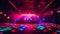 Empty disco hall , design, studio design night banner dark effect concert studio party ultraviolet banner