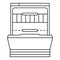 Empty dishwasher icon, outline style