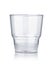 Empty disposable transparent plastic cup