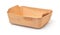 Empty disposable wooden veneer food tray