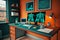 An Empty Doctor\\\'s Desk Brimming with Medical Tools and Technology Ai Generated