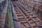 Empty dry dock for repair of large ships