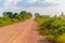 Empty dusty dirt road