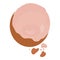 Empty eggshell icon cartoon . Broken food yolk