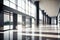 Empty entrance hall of modern public station or large convention center lobby