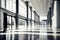 Empty entrance hall of modern public station or large convention center lobby